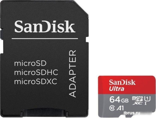 Карта памяти SanDisk Ultra SDSQUA4-064G-GN6MA microSDXC 64GB (с адаптером) фото 3