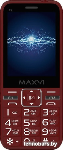 Мобильный телефон Maxvi P3 (винный красный) фото 4