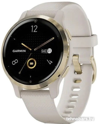 Умные часы Garmin Venu 2S (светло-золотистый/бежевый) фото 3