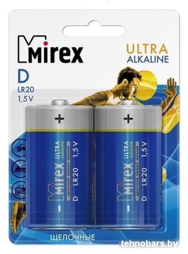 Батарейки Mirex LR20 D Алкалайн 2 шт 23702-LR20-E2 фото 3