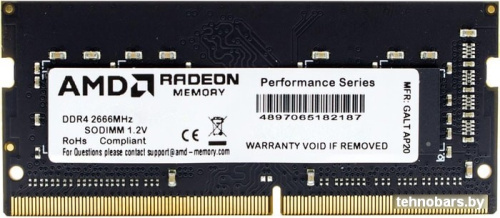 Оперативная память AMD Radeon R7 Performance 4GB DDR4 SODIMM PC4-21300 R744G2606S1S-U фото 3