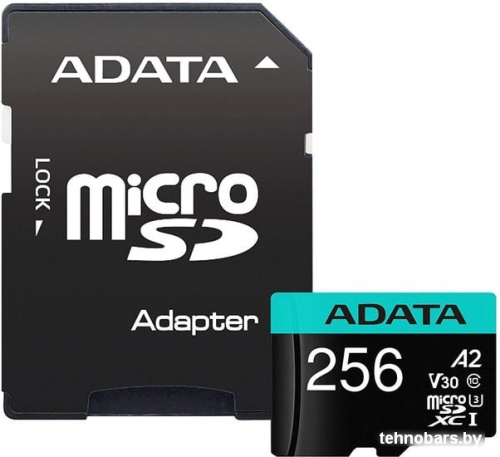 Карта памяти A-Data Premier Pro AUSDX256GUI3V30SA2-RA1 microSDXC 256GB (с адаптером) фото 3