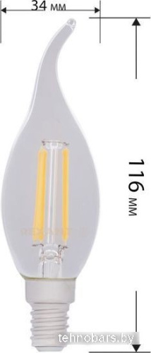 Светодиодная лампочка Rexant Свеча на ветру CN37 7.5Вт E14 600Лм 4000K нейтральный свет 604-102 фото 4