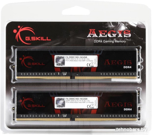 Оперативная память G.Skill Aegis 2x8GB DDR4 PC4-24000 F4-3000C16D-16GISB фото 4