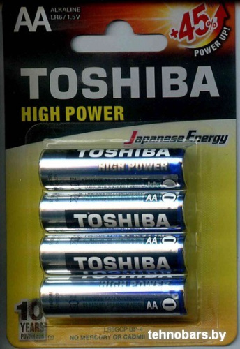 Батарейки Toshiba Alkaline LR6 4BP фото 3