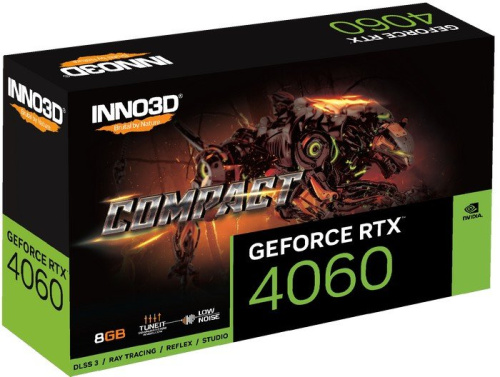 Видеокарта Inno3D GeForce RTX 4060 Compact N40601-08D6-173050N фото 5