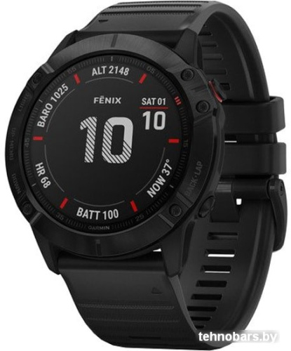 Умные часы Garmin Fenix 6X Pro (серый DLC/черный) фото 3
