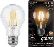Светодиодная лампа Gauss Filament A60 E27 8 Вт 2700 К 102802108