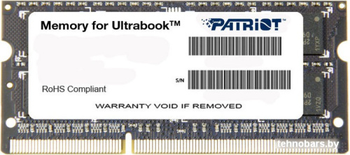 Оперативная память Patriot Memory for Ultrabook 8GB DDR3 SO-DIMM PC3-12800 (PSD38G1600L2S) фото 3