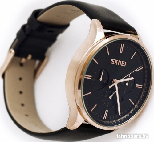 Наручные часы Skmei 9117-3 (розовое золото/черный) фото 4