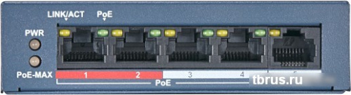 Неуправляемый коммутатор HiWatch DS-S504P(B) фото 3