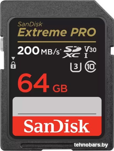 Карта памяти SanDisk Extreme PRO SDXC SDSDXXU-064G-GN4IN 64GB фото 3
