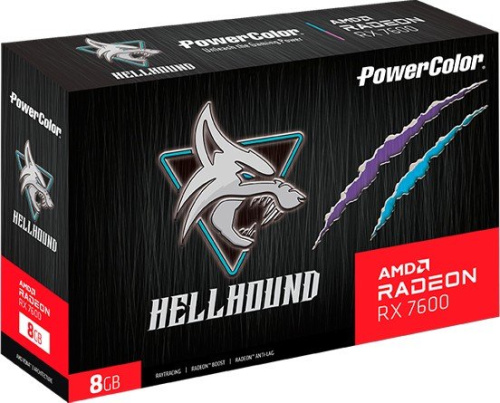 Видеокарта PowerColor Hellhound Radeon RX 7600 8GB GDDR6 RX 7600 8G-L/OC фото 5