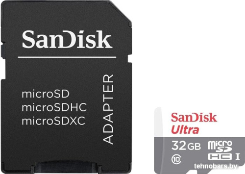 Карта памяти SanDisk Ultra SDSQUNS-032G-GN3MA microSDHC 32GB (с адаптером) фото 3