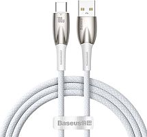 Кабель Baseus Glimmer Series Fast Charging Data Cable USB Type-A - Type-C 100W CADH000402 (1 м, белый)