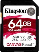 Карта памяти Kingston Canvas React SDR/64GB SDXC 64GB