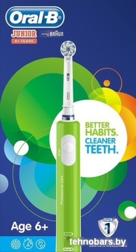 Электрическая зубная щетка Braun Oral-B Junior For Children Aged 6+ D16.535.1 (зеленый) фото 3