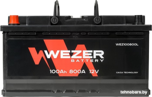 Автомобильный аккумулятор Wezer WEZ100800L (100 А·ч) фото 3
