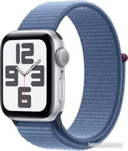 Умные часы Apple Watch SE 2 40 мм (алюминиевый корпус, серебристый/синий шторм, нейлоновый ремешок) фото 3
