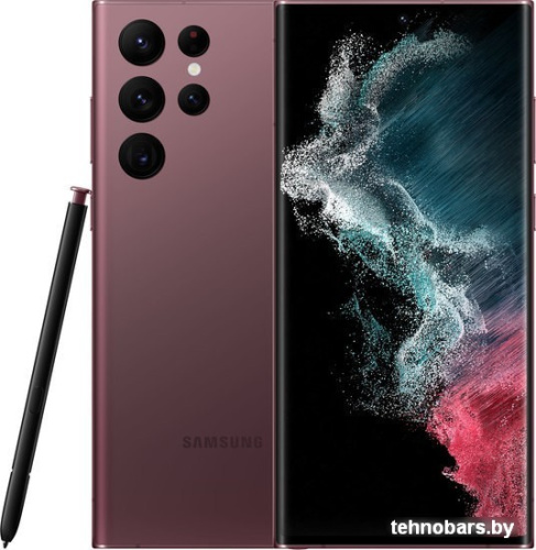 Смартфон Samsung Galaxy S22 Ultra 5G SM-S908B/DS 12GB/1TB (бургунди) фото 3
