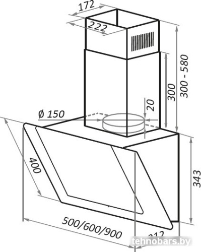 Кухонная вытяжка MAUNFELD Wind Push 60 (черный) фото 4