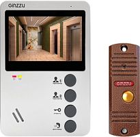 Комплект видеодомофона Ginzzu DP-0401
