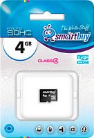 Карта памяти Smart Buy microSDHC (Class 4) 4 Гб (SB4GBSDCL4-00)