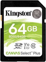 Карта памяти Kingston Canvas Select Plus SDXC 64GB