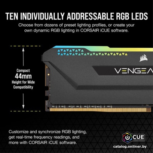 Оперативная память Corsair Vengeance RGB PRO SL 2x16GB DDR4 PC4-28800 CMH32GX4M2D3600C18 фото 6