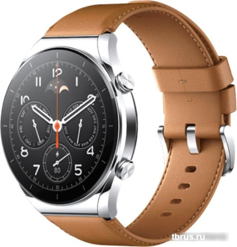 Умные часы Xiaomi Watch S1 (серебристый/коричневый, международная версия) фото 3