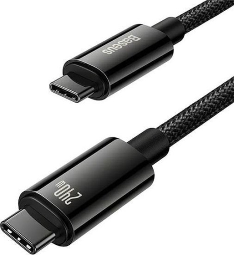 Кабель Baseus Tungsten Gold Fast Charging Data Cable USB Type-C - USB Type-C (1 м, черный) фото 4