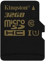 Карта памяти Kingston microSDHC (Class 10) 32GB (SDCA10/32GBSP)