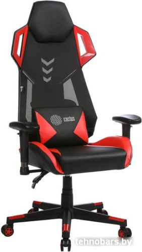 Кресло CACTUS CS-CHR-090BLR (черный/красный) фото 3
