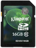 Карта памяти Kingston SDHC (Class 10) 16 Гб (SD10V/16GB)