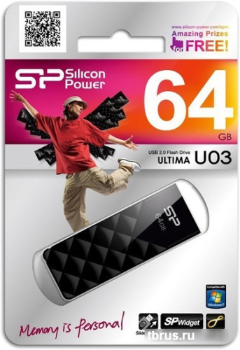 USB Flash Silicon-Power Ultima U03 Black 64GB (SP064GBUF2U03V1K) фото 6