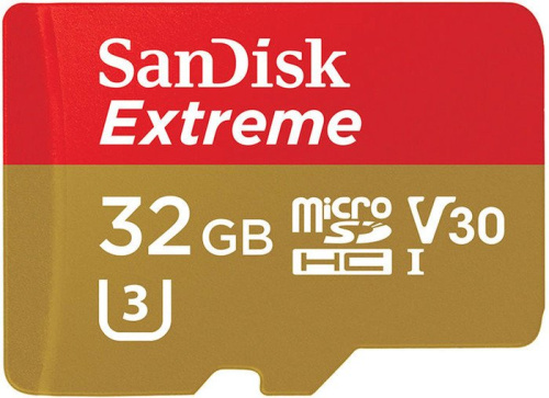 Карта памяти SanDisk Extreme SDSQXAF-032G-GN6MA microSDHC 32GB (с адаптером) фото 4