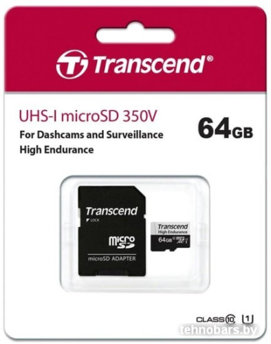 Карта памяти Transcend microSDXC TS64GUSD350V 64GB (с адаптером) фото 5