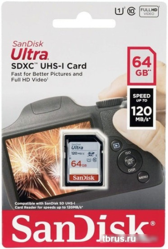 Карта памяти SanDisk Ultra SDXC SDSDUN4-064G-GN6IN 64GB фото 6