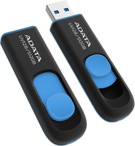USB Flash ADATA DashDrive UV128 512GB (черный/синий) фото 5