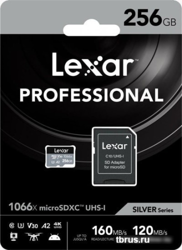 Карта памяти Lexar microSDXC LMS1066256G-BNANG 256GB (с адаптером) фото 6