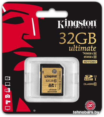 Карта памяти Kingston SDHC Ultimate UHS-I U1 (Class 10) 32GB (SDA10/32GB) фото 5