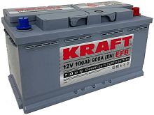 Автомобильный аккумулятор KRAFT EFB 100 R+ (100 А·ч)
