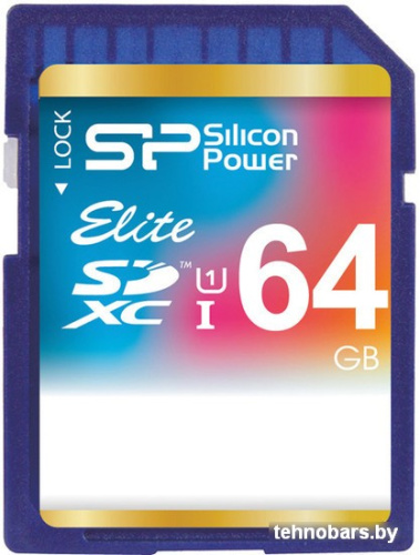Карта памяти Silicon-Power SDXC Elite UHS-1 (Class 10) 64 GB (SP064GBSDXAU1V10) фото 3