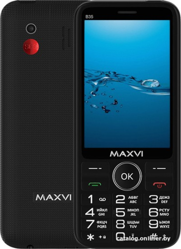 Кнопочный телефон Maxvi B35 (черный) фото 3