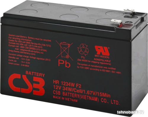 Аккумулятор для ИБП CSB HR1234W F2 (12В/9 А·ч) фото 3