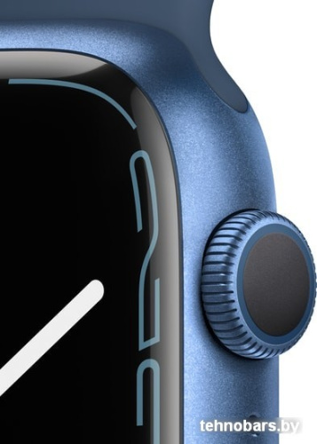 Умные часы Apple Watch Series 7 45 мм (синий/синий омут спортивный) фото 5
