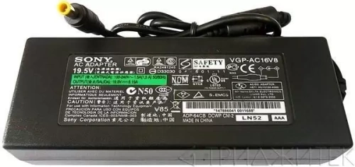 Блок питания (сетевой адаптер) для ноутбуков Sony 19,5V 6.15A 120W 6.5x4.4, без сетевого кабеля