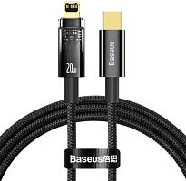 Кабель Baseus Explorer Series Auto Power-Off Fast Charging USB Type-C - Lightning (2 м, черный)
