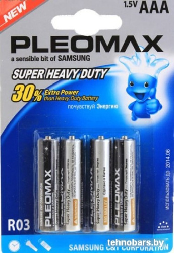 Батарейки Pleomax Super Heavy Duty AAA 4 шт. фото 3