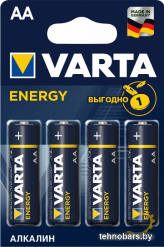 Батарейка Varta Energy LR6 AA Alkaline 04106213414 4 шт фото 3
